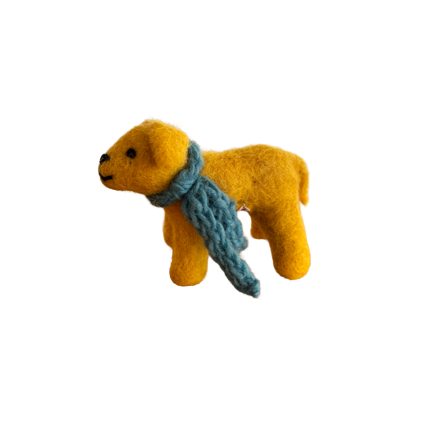 Amica Felt - Golden Labrador (Blue Scarf)
