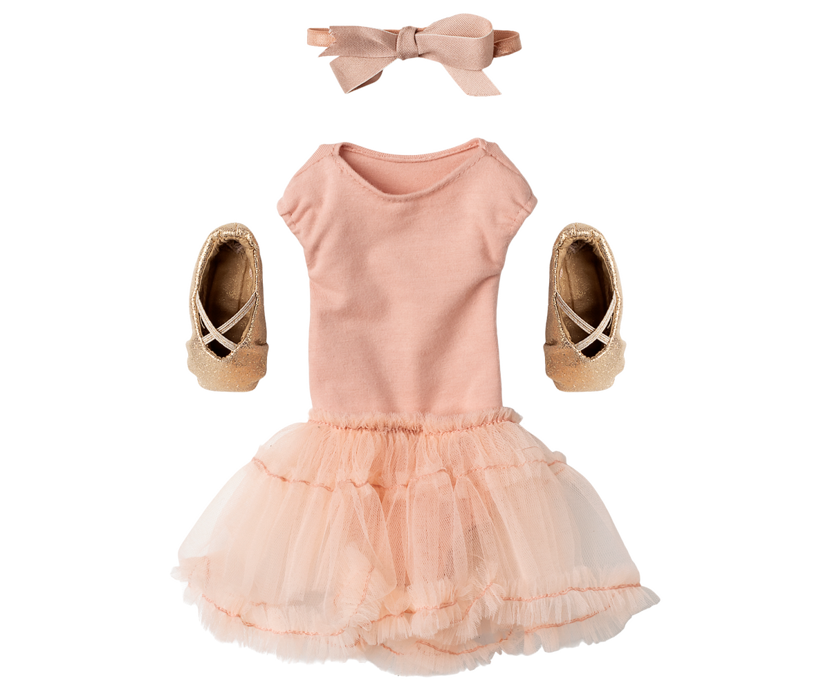 Maileg Ballet Suit & Skirt, Rose Size 3