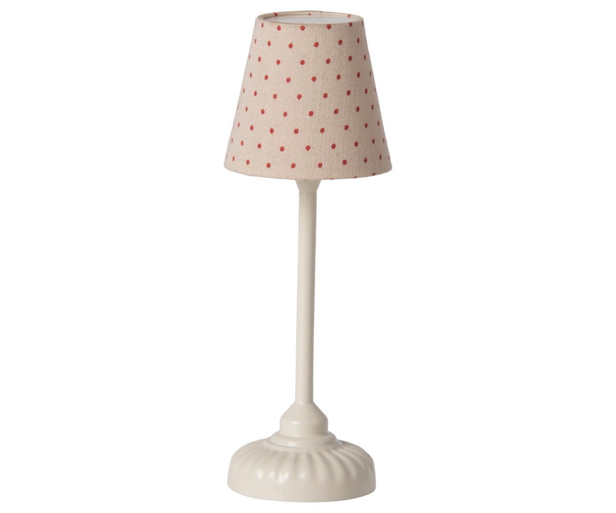 *EX-PROP, NO BOX* - Maileg Vintage Mouse Floor Lamp, Sand (Item Comes Without Battery)