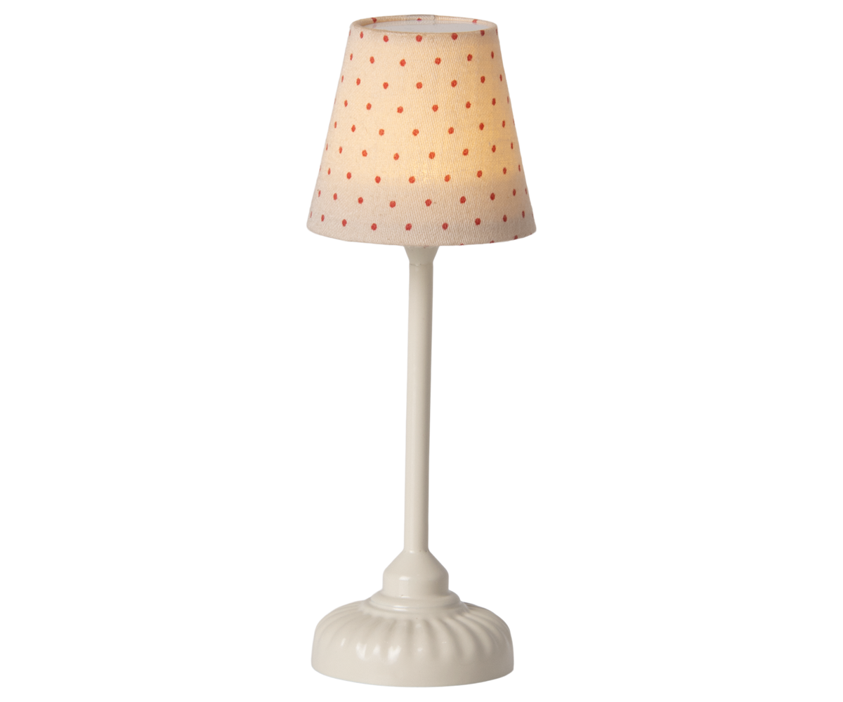 *EX-PROP, NO BOX* - Maileg Vintage Mouse Floor Lamp, Sand (Item Comes Without Battery)