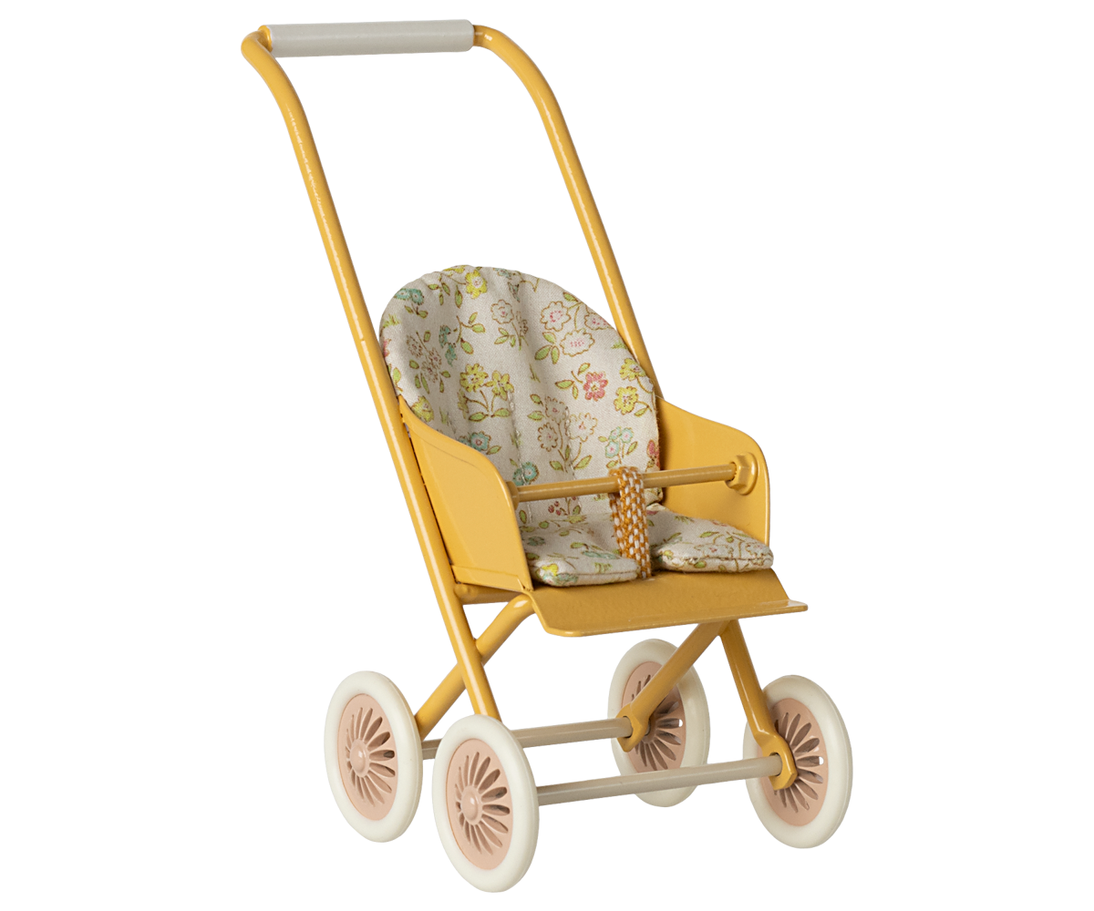 *PRE-ORDER* - Maileg Stroller, Micro, Yellow - *ESTIMATED ARRIVAL LATE APRIL 2025*