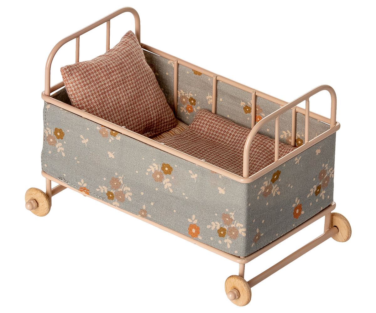 *PRE-ORDER* - Maileg Cot Bed, Micro - Powder - *ESTIMATED ARRIVAL MID SEPTEMBER 2025*