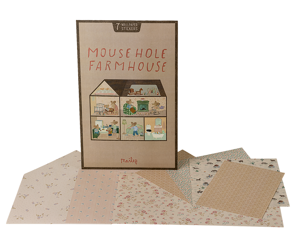 *PRE-ORDER* - Maileg Wallpaper, Mouse Hole Farmhouse - *ESTIMATED ARRIVAL MID MAY 2025*