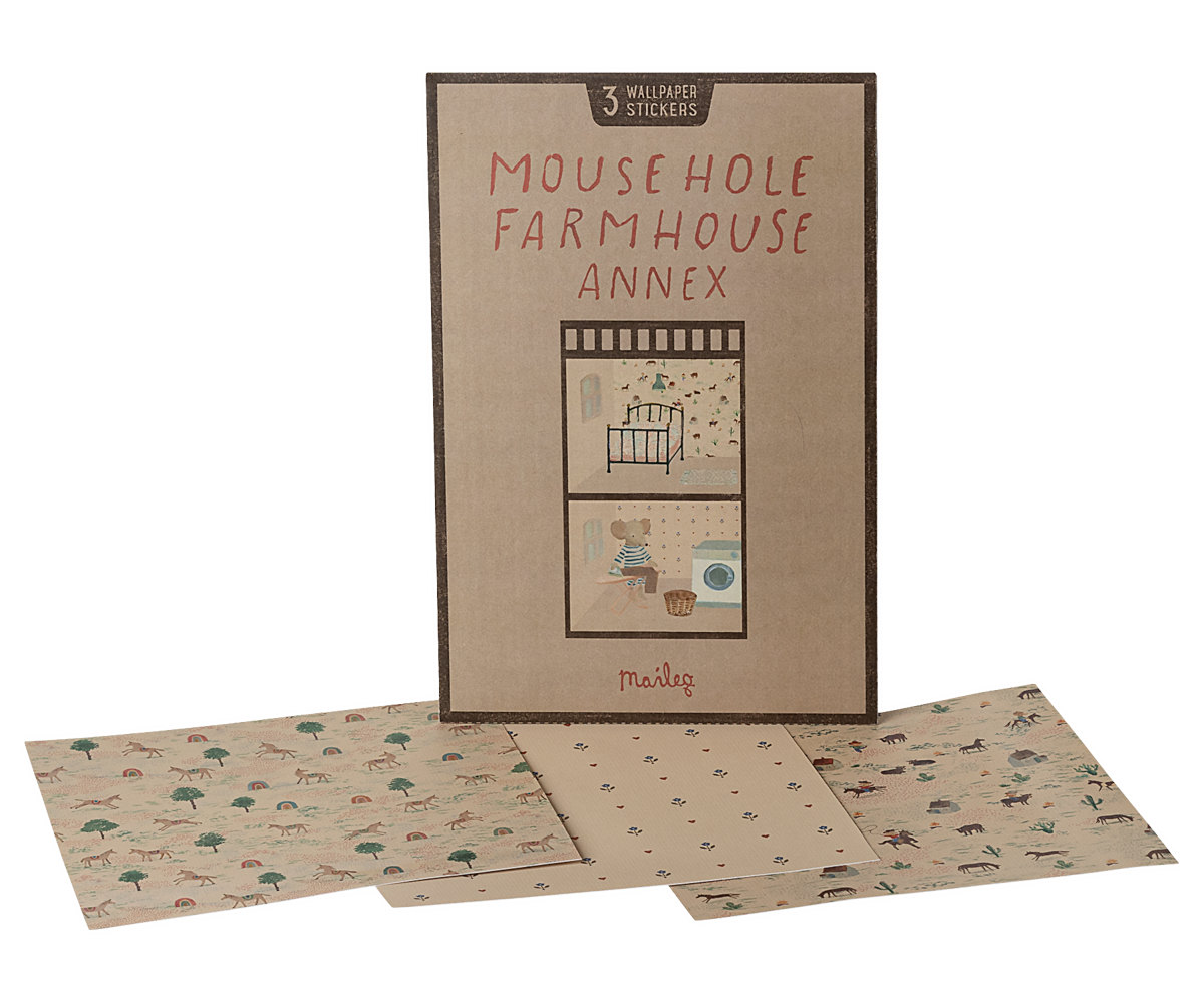 *PRE-ORDER* - Maileg Wallpaper, Mouse Hole Farmhouse - *ESTIMATED ARRIVAL MID MAY 2025*