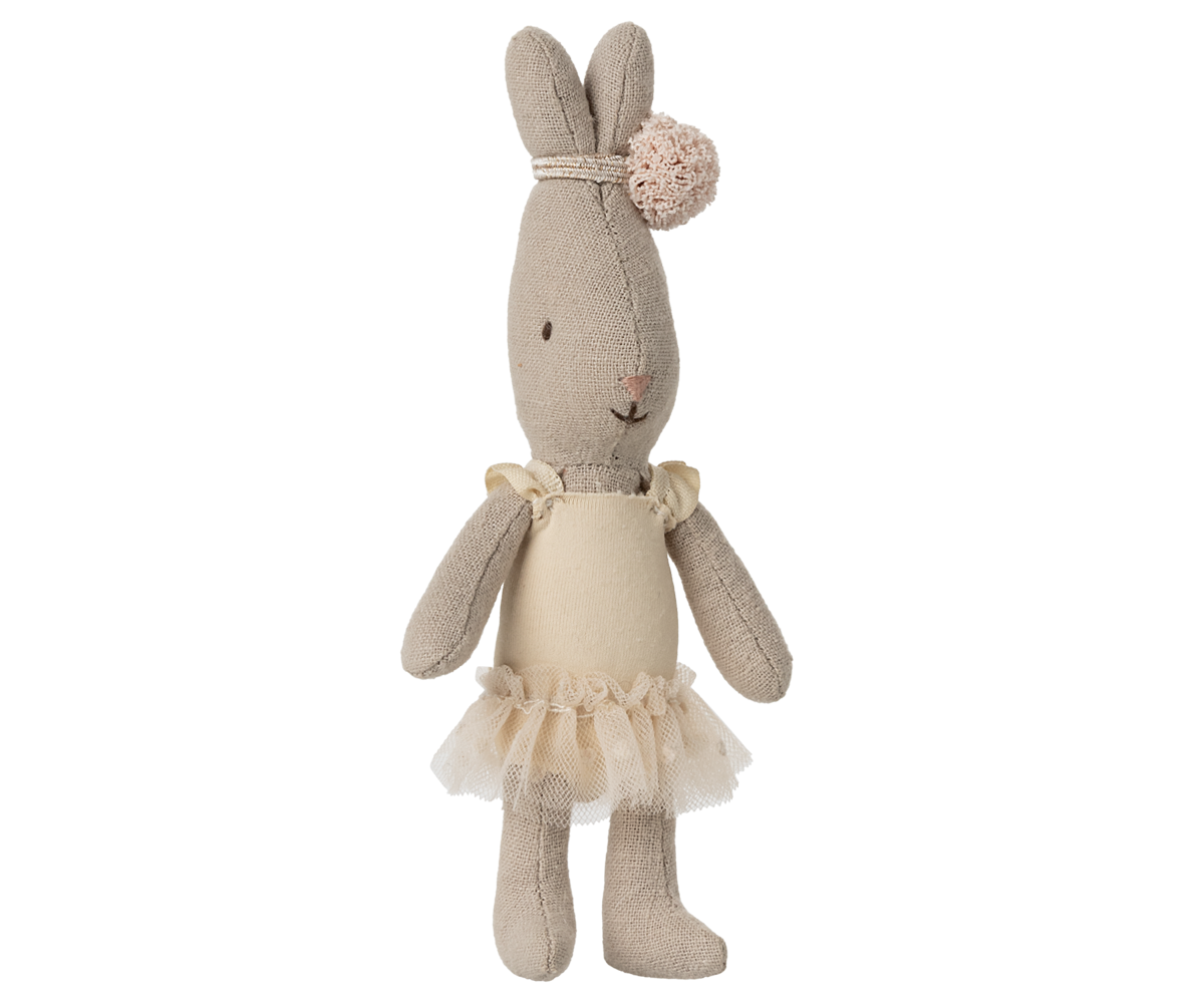 *FREE GIFT WRAPPING* - Maileg Micro Rabbit, Ballet Suit & Skirt & Merle Suitcase Bundle (Options Available: Cream Or Rose Rabbit) Bundle - Worth £24.75