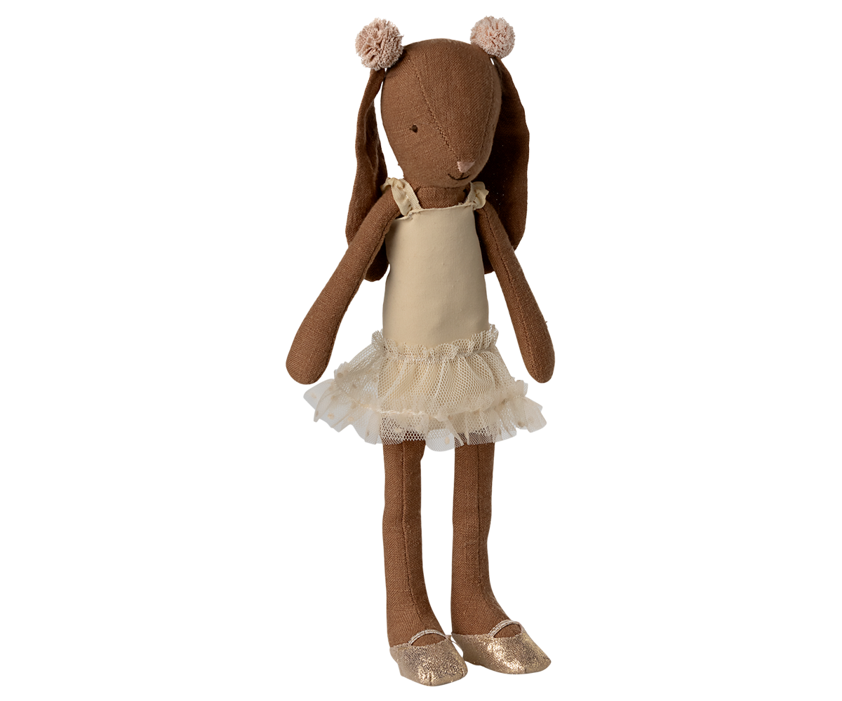*PRE-ORDER* - Maileg Bunny Size 2, Chocolate Brown, Ballet Suit & Skirt, Cream - *ESTIMATED ARRIVAL MID MAY 2025*
