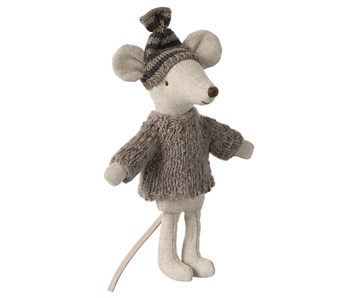Maileg Knitted Sweater & Hat, Big Brother Mouse