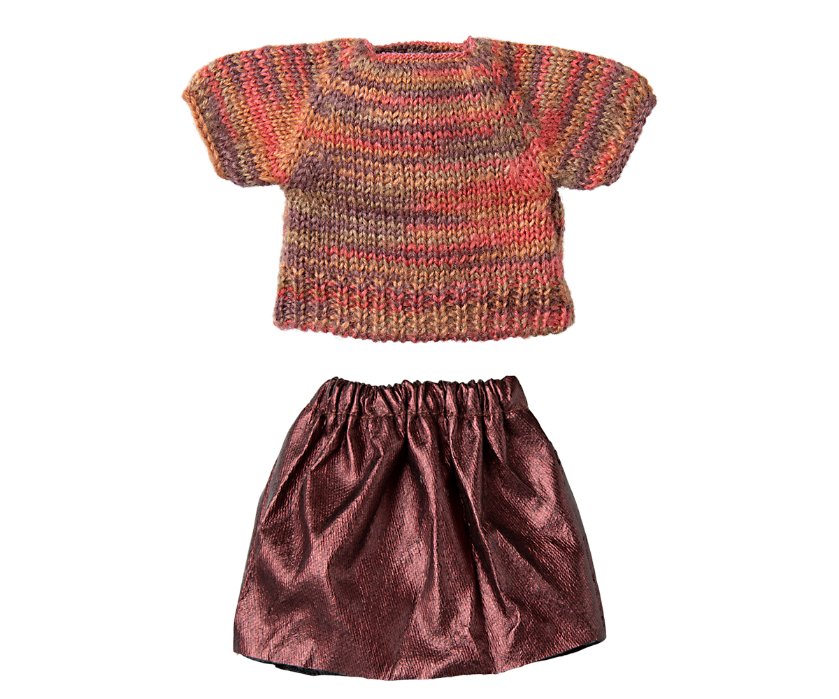 Maileg Skirt & Knitted Blouse, Mum Mouse