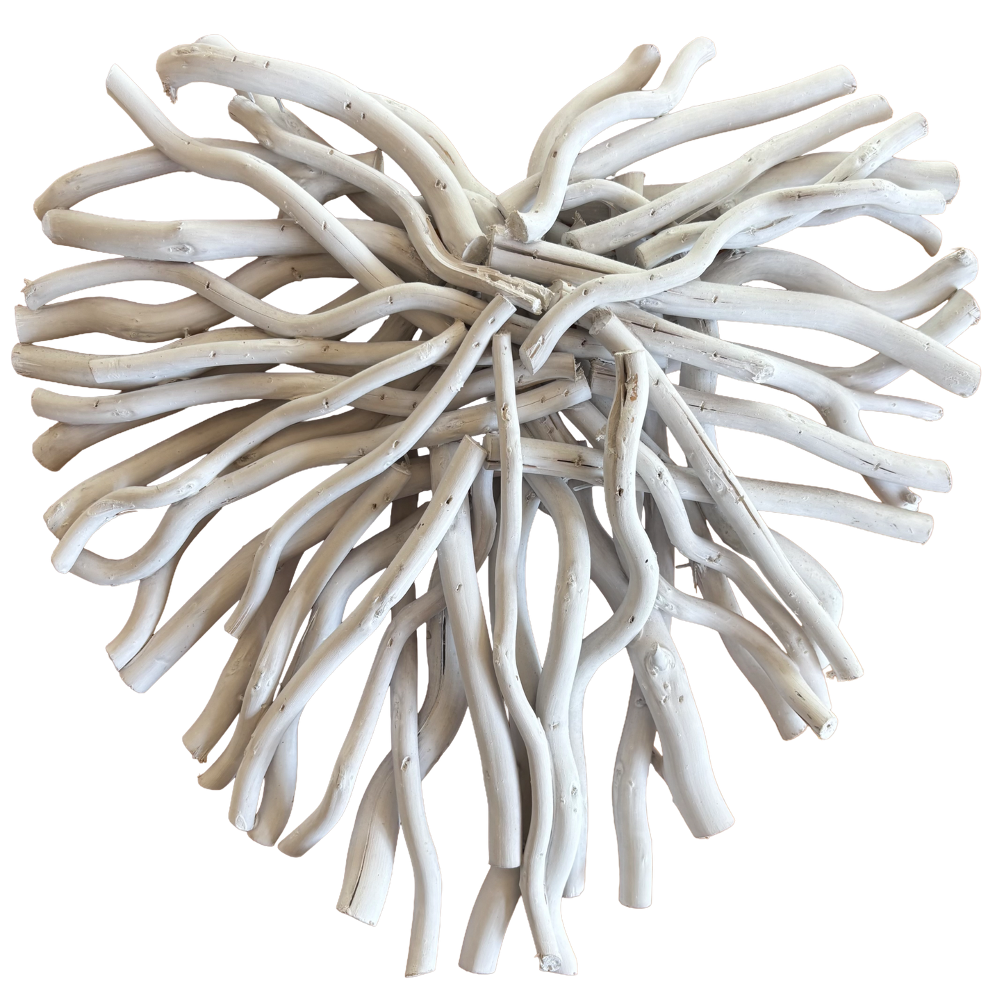 Retreat - Wild White Rustic Wicker Heart