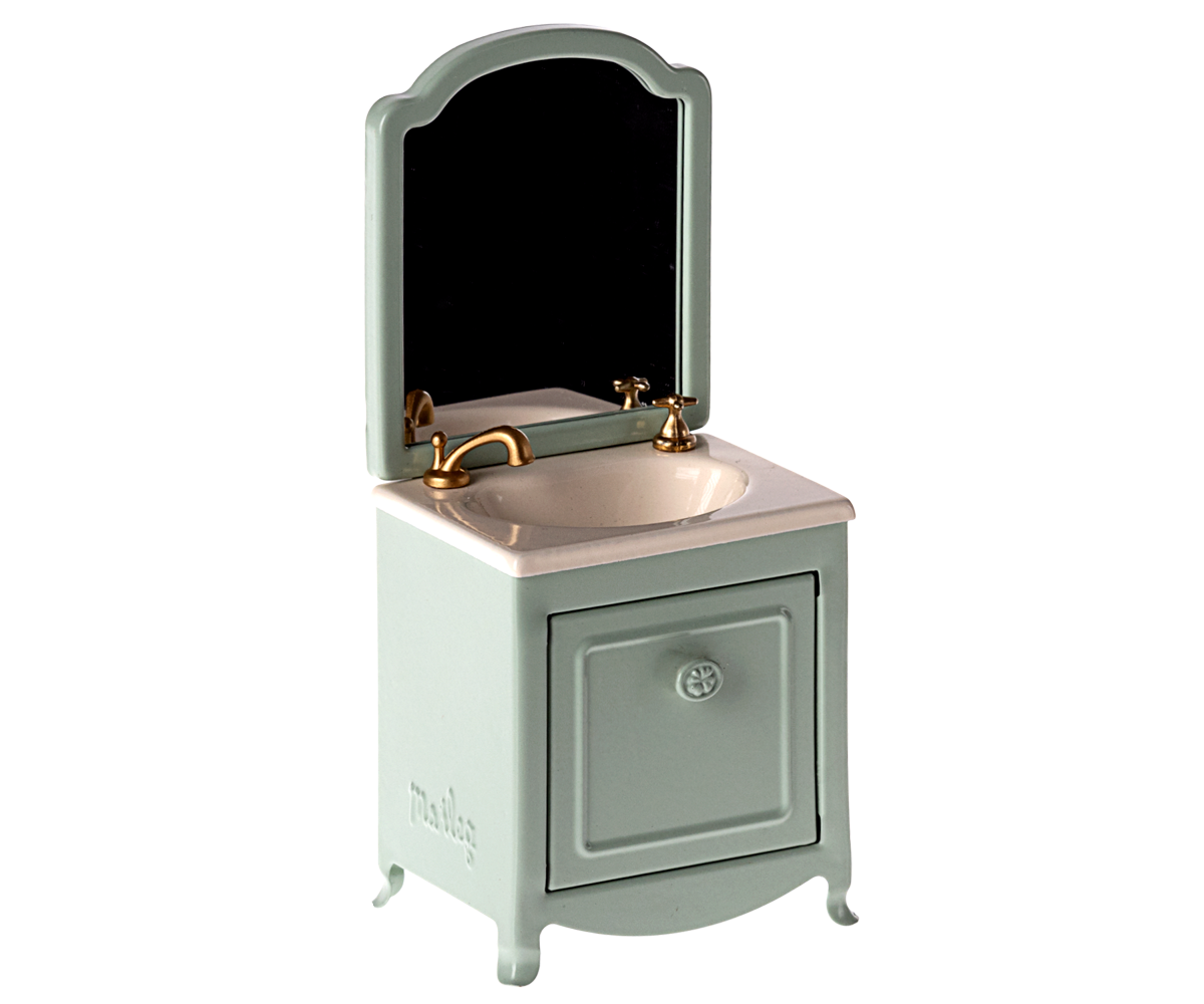 Maileg Sink Dresser, Mouse, Mint