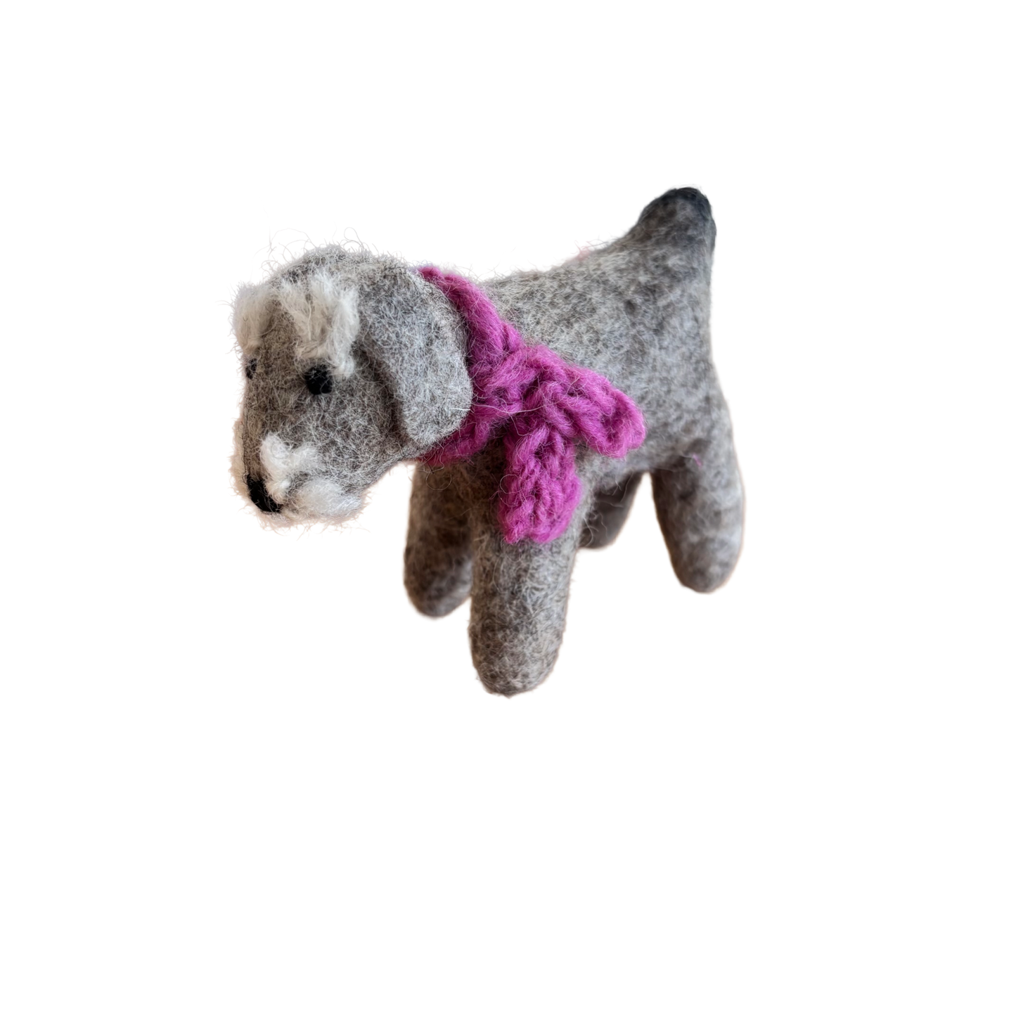 Amica Felt - Schnauzer (Pink Scarf)