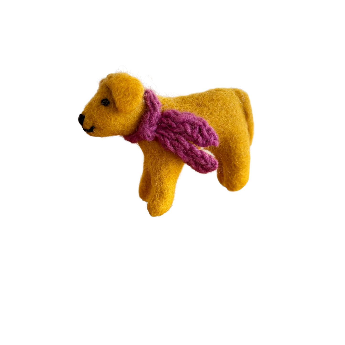 Amica Felt - Golden Labrador (Pink Scarf)