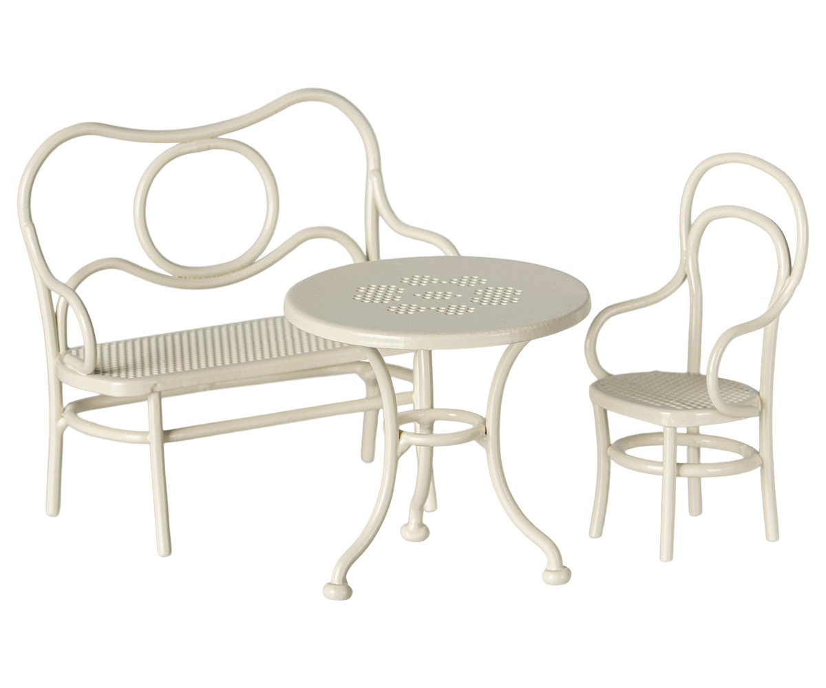 Maileg Cafe Set, Mouse, Small, Off White