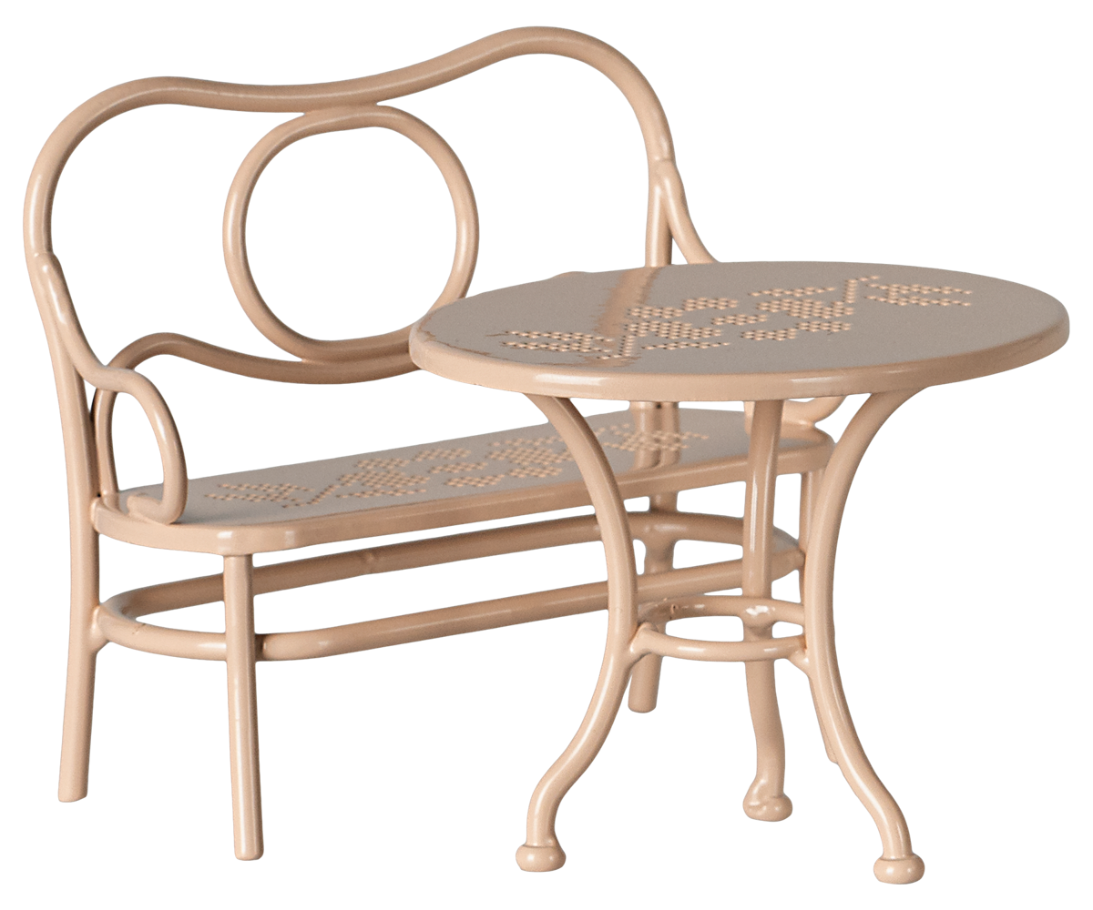 Maileg Cafe Set, Mouse, Big, Pale Pink