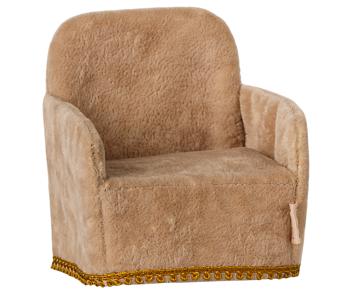 Maileg Folding Chair, Mouse, Powder -