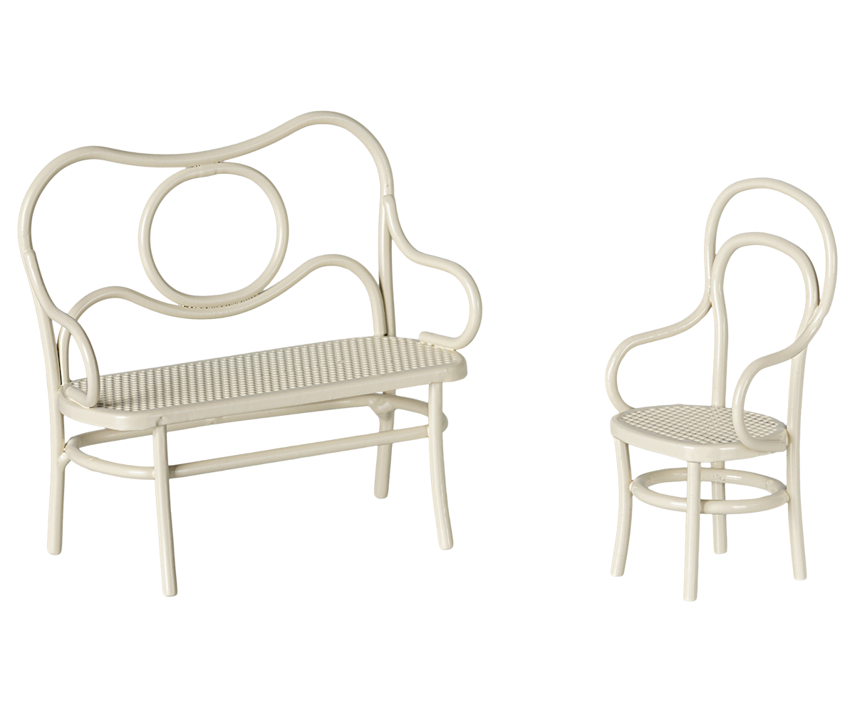 Maileg Cafe Set, Mouse, Small, Off White