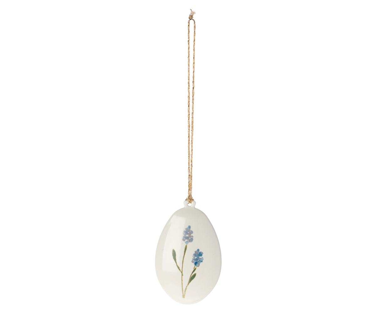 Maileg Easter Egg Ornament, Style Two - Blue