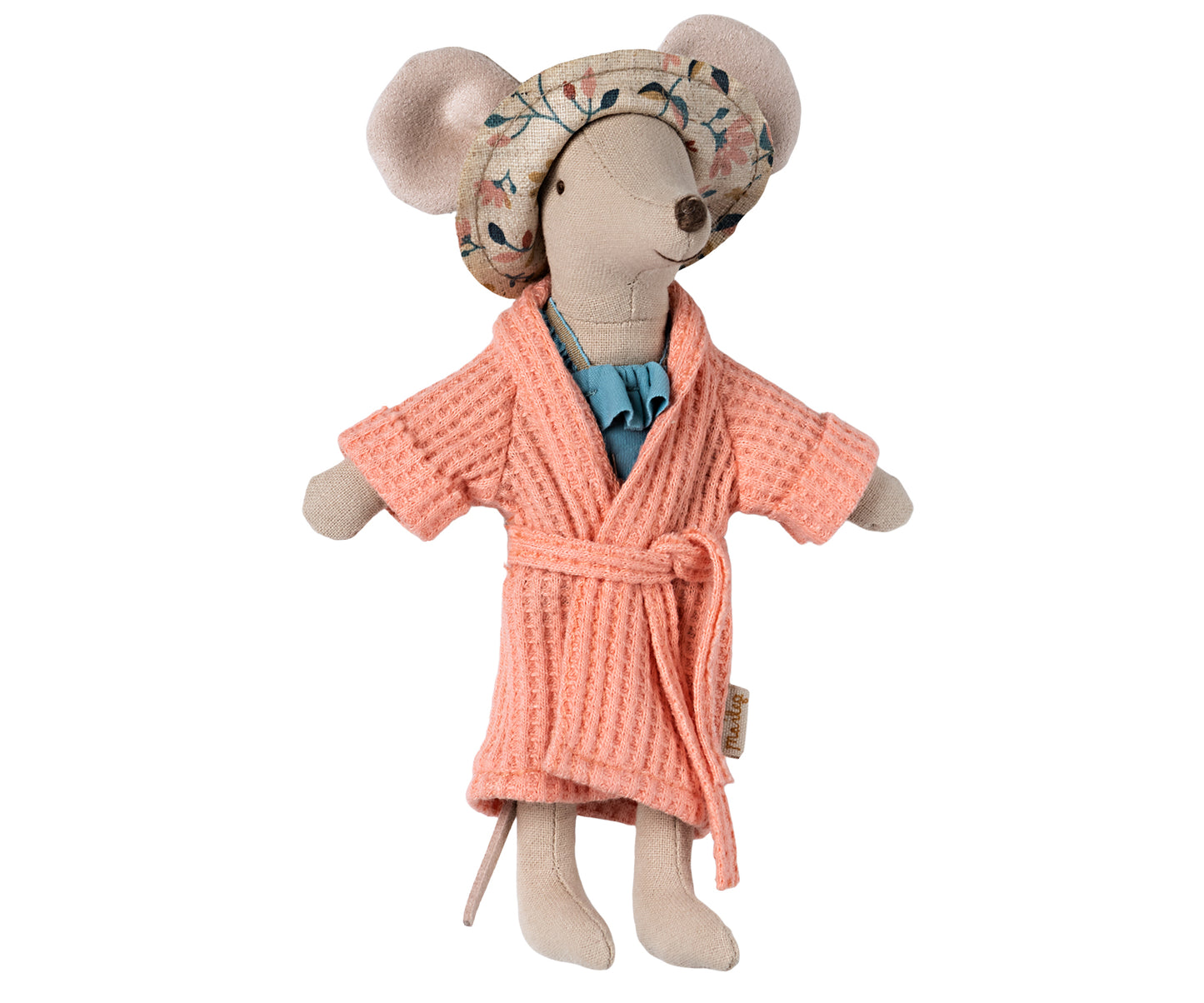 Maileg Bathrobe, Coral, Mum Mouse