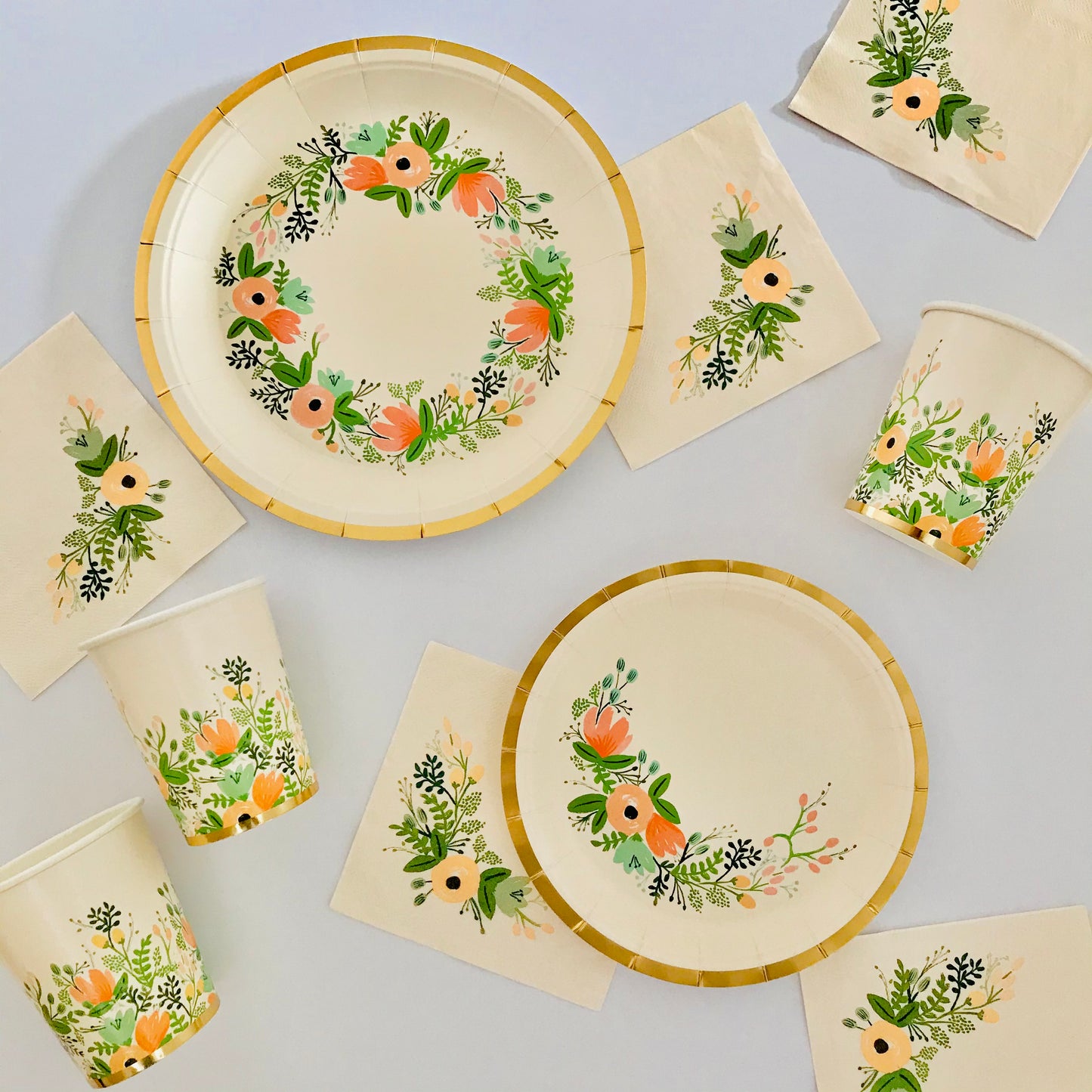 Rifle Paper Co. Wildflower Paper Cups - Set Of Twelve
