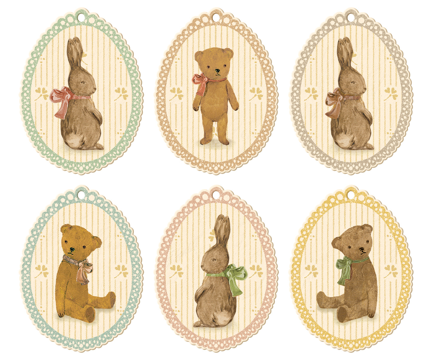 Maileg Gift Tags, Bunnies & Teddies