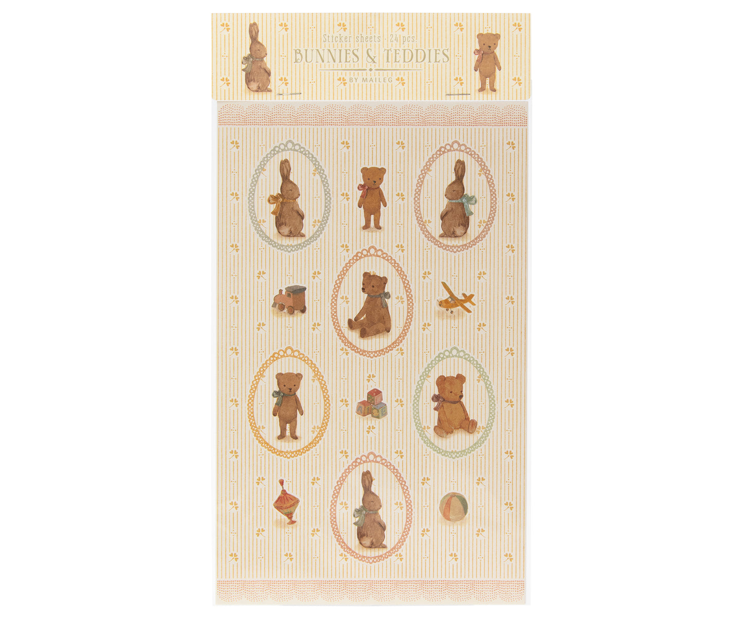 Maileg Sticker Sheet, Bunnies & Teddies