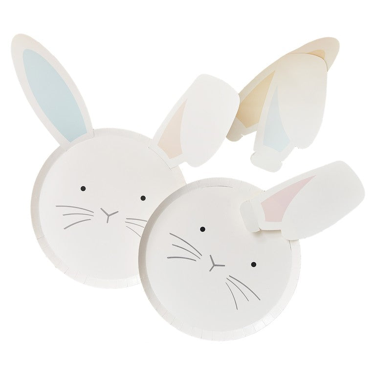 Ginger Ray Pastel Easter Bunny Plates With Interchangeable Ears