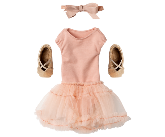Maileg Ballet Suit & Skirt, Rose  Size 3