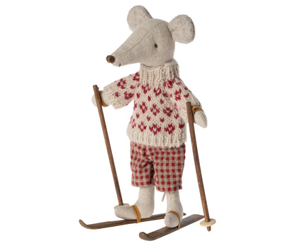 Maileg Ski & Ski Poles, Mum/Dad Mouse