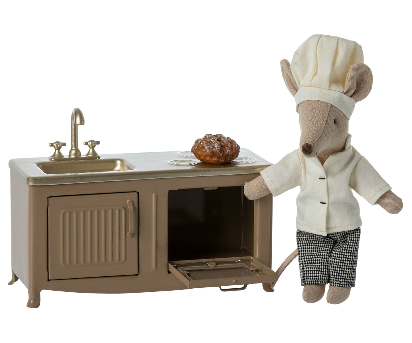 * SECONDS, Wonky Oven Door Handles & Flaws In Paintwork, See Pictures 2, 3 & 4 For Examples* - Maileg Kitchen, Mouse, Light Brown