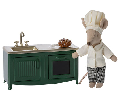 *SECONDS, Flaws In Paintwork, See Pictures 2 & 3 For Examples* - Maileg Kitchen, Mouse, Dark Green