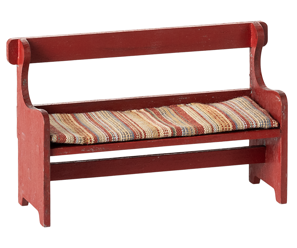 Maileg Bench, Mouse, Red