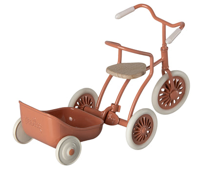 *PRE-ORDER* - Maileg Tricycle Hanger, Mouse, Coral - *ESTIMATED ARRIVAL MID APRIL 2024*