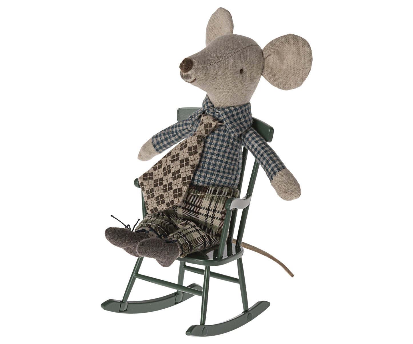 *PRE-ORDER* - Maileg Maileg Rocking Chair, Mouse, Dark Green - *ESTIMATED ARRIVAL MID APRIL 2024*