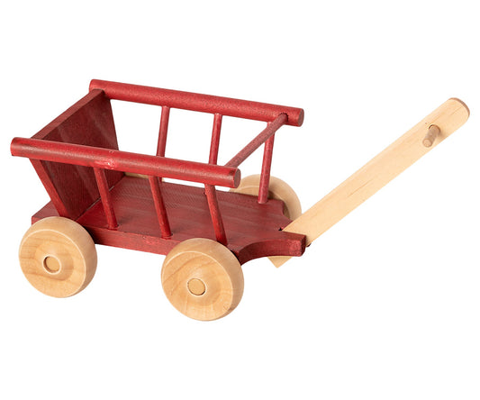 *EX-PROP - NO BOX* - Maileg Wagon, Micro, Dusty Red