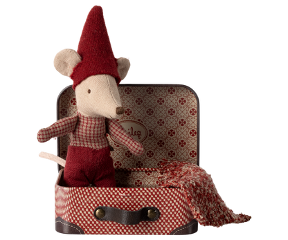 *SAVE 20% WITH CODE: BABYMOUSE20 - Maileg Christmas Mouse, Baby In Suitcase