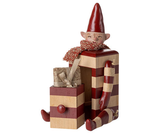 *PRE-ORDER* - Maileg Elf With Drawer - Red *ESTIMATED ARRIVAL EARLY NOVEMBER 2025*