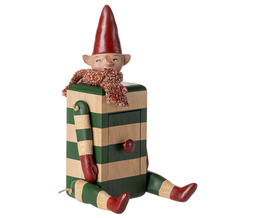*PRE-ORDER* - Maileg Elf With Drawer - Green *ESTIMATED ARRIVAL EARLY NOVEMBER 2025*