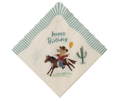 Maileg Happy Birthday Cowboy - 20 Napkins
