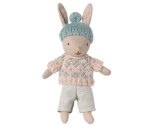 *PRE-ORDER* - Maileg Winter Rabbit, Micro -Sand, Mint - *ESTIMATED ARRIVAL EARLY NOVEMBER 2025*