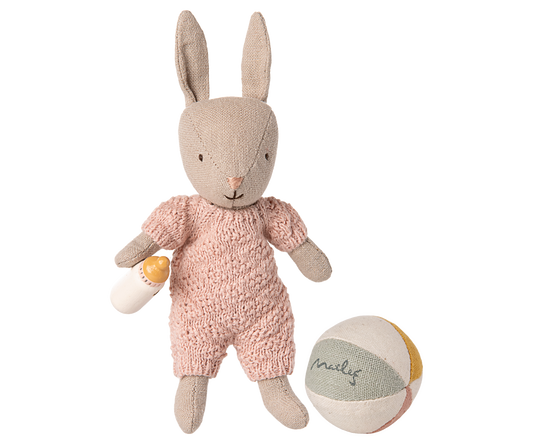 *PRE-ORDER* - Maileg Rabbit Set, Micro (Magnetic Hands) -Sand, Rose - *ESTIMATED ARRIVAL EARLY NOVEMBER 2025*