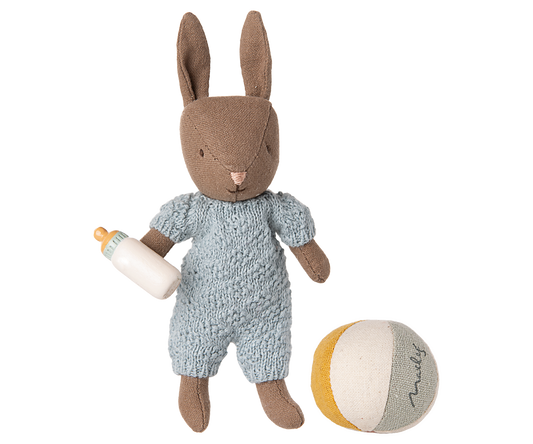 *PRE-ORDER* - Maileg Rabbit Set, Micro (Magnetic Hands) - Brown, Blue - *ESTIMATED ARRIVAL EARLY NOVEMBER 2025*
