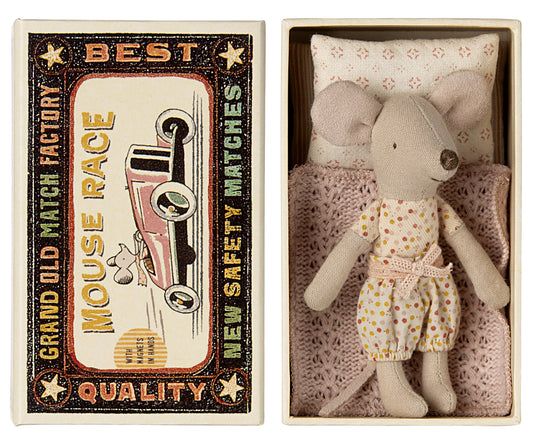 *OFFER OF THE WEEK* - Maileg Little Sister Mouse With Magnetic Hands In Matchbox