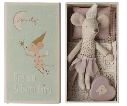 *PRE-ORDER* - Maileg Tooth Fairy Mouse, Little Sister In Matchbox - ESTIMATED ARRIVAL MID JUNE 2024*