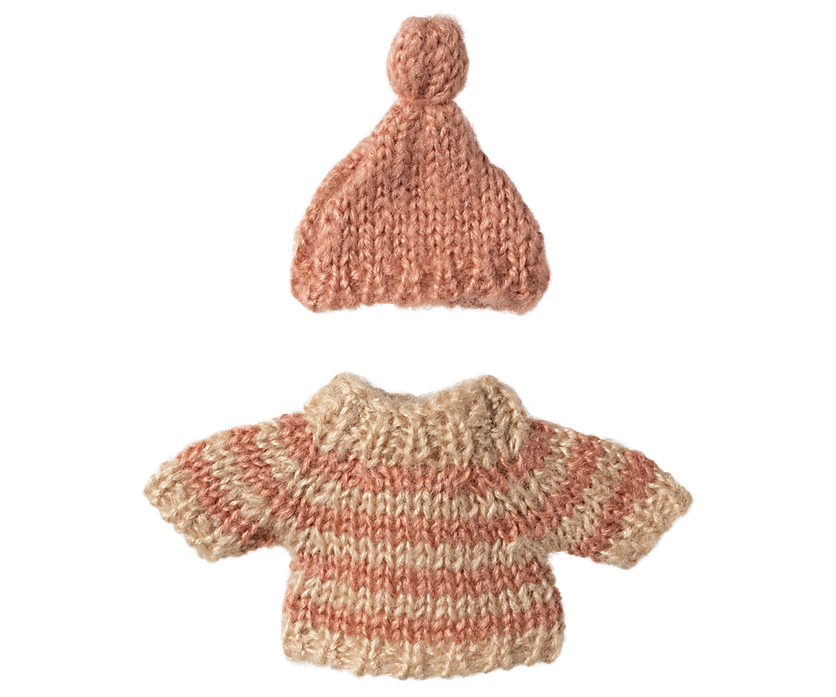 Maileg Knitted Sweater & Hat, Big Sister Mouse