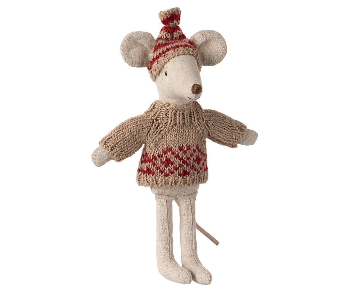 Maileg Knitted Sweater & Hat, Mum Mouse