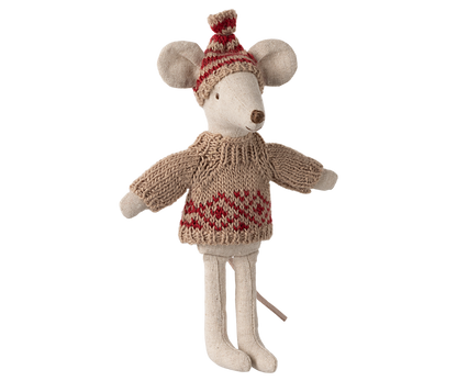 Maileg Knitted Sweater & Hat, Mum Mouse