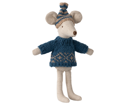 Maileg Knitted Sweater & Hat, Dad Mouse