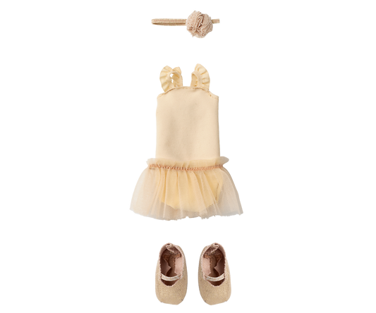 Maileg Ballet Suit & Skirt, Cream  Size 2