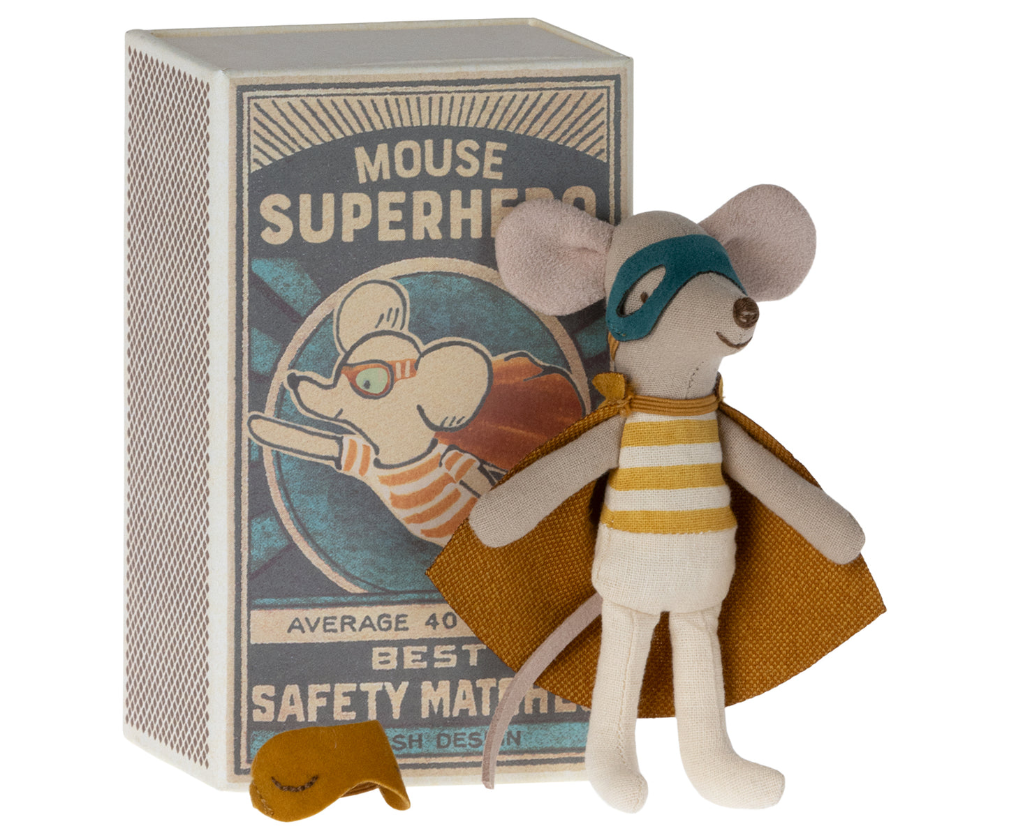 *SPECIAL OFFER* - Maileg Super Hero Mouse, Little Brother In Matchbox