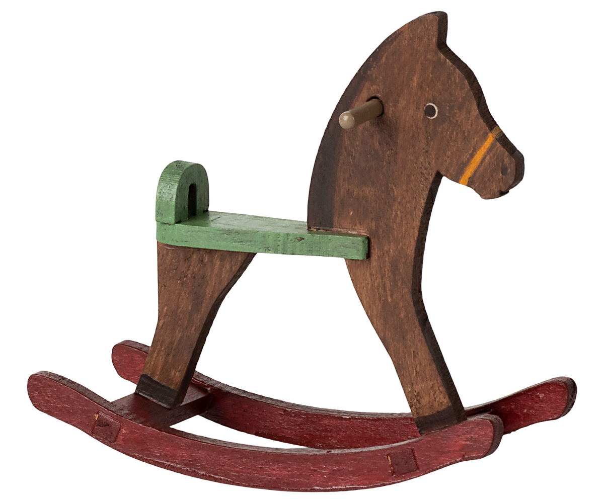 *FREE GIFT WRAPPING* - Maileg Little Brother Mouse With Magnetic Hands In Matchbox & Rocking Horse & Clown Clothes In Suitcase Bundle - Worth £53.50